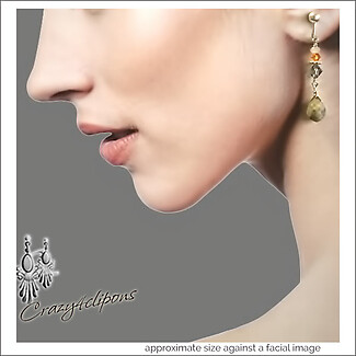 Earthy. Agate & Crystal Clip Earrings