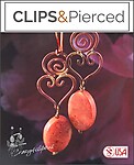 Artistic Expression: Wired Heart Earrings with Sponge Coral