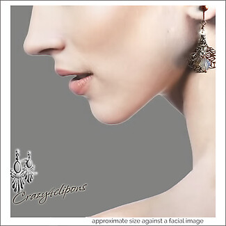 Crystal Brilliance: Antique Filigree and Crystal Clip Earrings