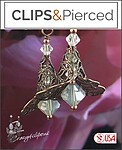 Crystal Brilliance: Antique Filigree and Crystal Clip Earrings