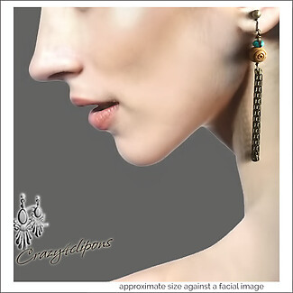 Eclectic & Bohemian Linear Earrings | Pierced or Clips