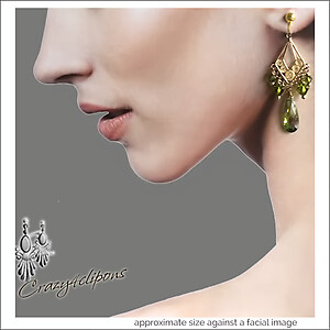 Festive Sparkle: Gold Vermeil and Swarovski Crystals Earrings
