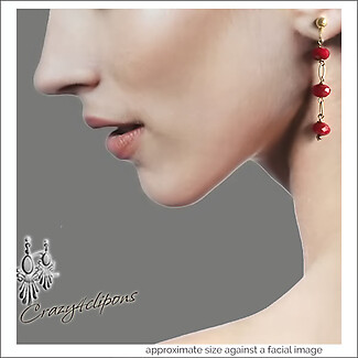 Secret Passion Sparkle: Light-Festive Red Earrings