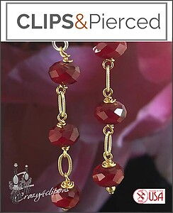 Secret Passion Sparkle: Light-Festive Red Earrings