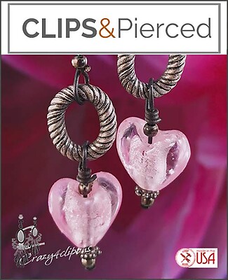 Heart of a Survivor Earrings #ThinkPink | Pierced or Clips