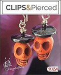 It's A Dead Mans Party. Skull Earrings | Pierced or Clips