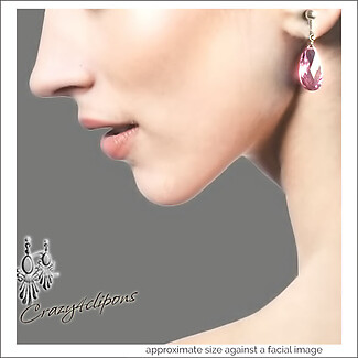 Dazzling Zirconia Teardrop Earrings | Pierced or Clips