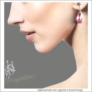 Everyday Elegance with Pink Zirconia Clip-On Earrings