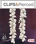 Pearl Cascade: Elegant Clip-on Earrings