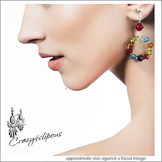 Make a Splash with Festival de Colores Hoop Pierce or Clip-On Earrings