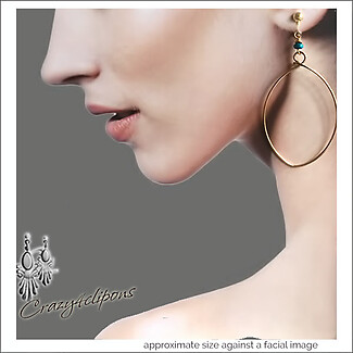 Effortless Elegance: Hand-Formed Oval Hoop Clip Earrings.