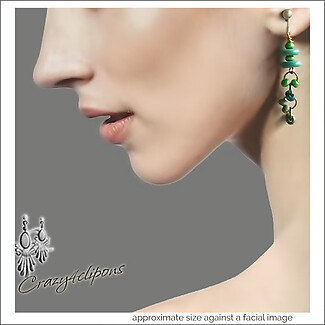 Light and Dangling Teal Earrings | Your choice: Pierced or Clips