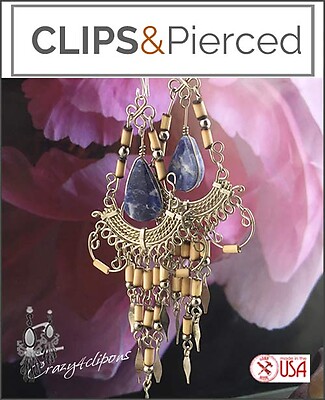 Ethnic & Dramatic. Solidate Chandelier Earrings | Pierced or Clips
