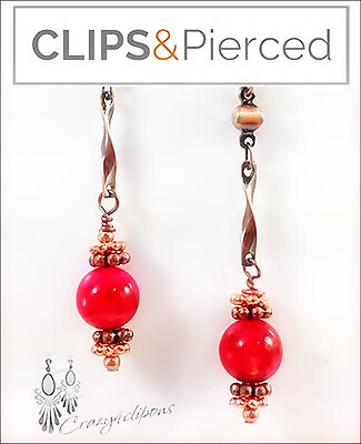 Fiery Sunset Autumn Earrings | Pierced or Clips