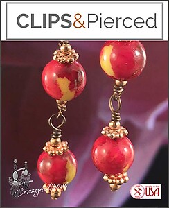 Indian Summer Copper Clip Earrings