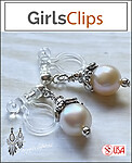 Dainty Princess: Charming Pearl Clip-On Earrings for Little Delights