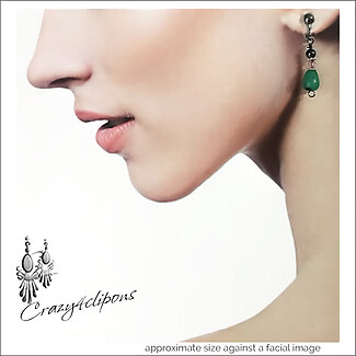 Tiny Treasures: Petite Green Aventurine Clip Earrings