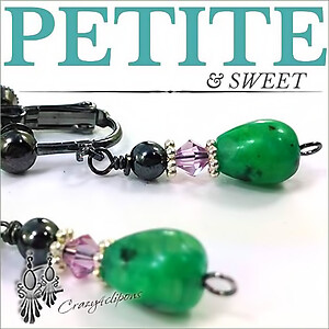 Tiny Treasures: Petite Green Aventurine Clip Earrings