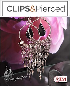 Bold & Beautiful: Dazzle in Large Tassel Hoop Clip Earrings