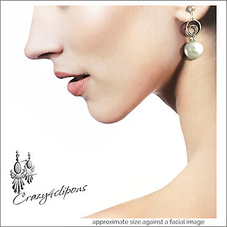 Timeless Elegance: Pearl Coin Bridal Clip Earrings