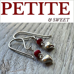 Petite Sterling Silver Hearts Clip Earrings