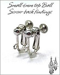 Clip Earrings Findings: 4mm screw backs - Nickel plated Parts