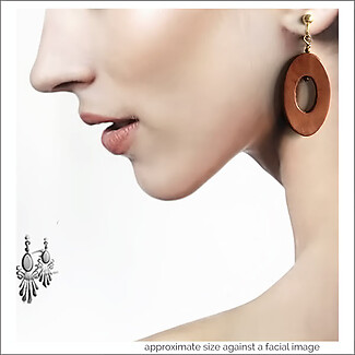 Boho Elegance: Leather Oval Hoop Clip Earrings