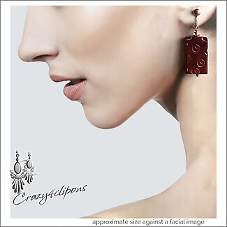 Stamped Leather Earrings | Your choice: Pierced or Clips