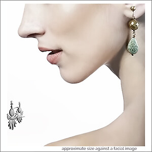 Boho Lush Beauty: Turquoise Clip Earrings
