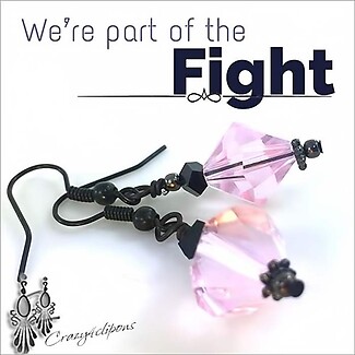 Lovely Support: Breast Cancer Awareness Earrings
