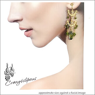 Gold Vermeil & Crystal Dangling Earrings