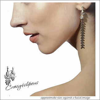 Edgy Elegance: Keshi Pearls & Oxidized Silver Clip Earrings