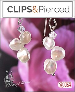 Dainty Elegance: Petite Fresh Water Pearl Clip Earrings