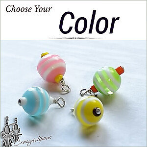 Mini Candy Ball Clip Earrings for Girls