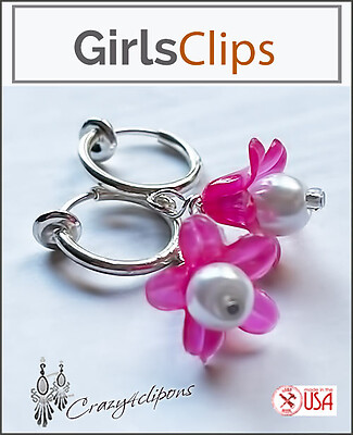 Blooming Whimsy: Floral Spring Clip Earrings for Girls