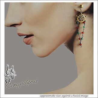 Level Up Your Look with Eclectic Helm Dangling Clip Earrings
