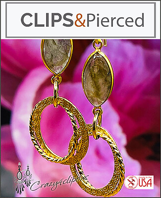 Timeless Elegance: Bohemian Luxe Hoop Clip Earrings Clip on & Pierced