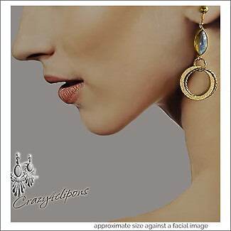 Bohemian Luxe Hoop Clip Earrings. Clip on & Pierced