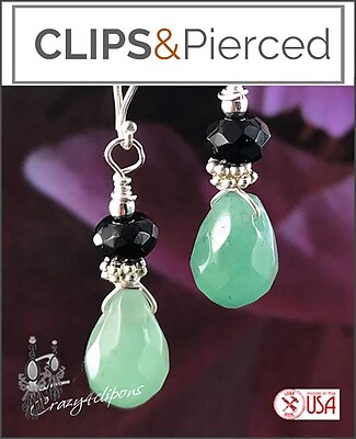 Dainty Gemstone Earrings: Sparkling Clipon and Pierced Styles