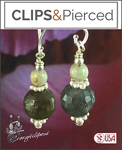 Elegant Petite Labradorite Earrings - Clipon & Pierced