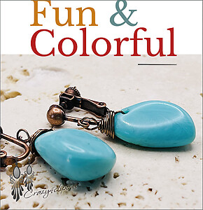 Chic Summer Style. Turquoise-like (Clipon & Pierced) Earrings