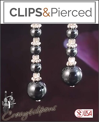Pierced or Clipons: Show Off Your Style with Hematite Beaded Earrings