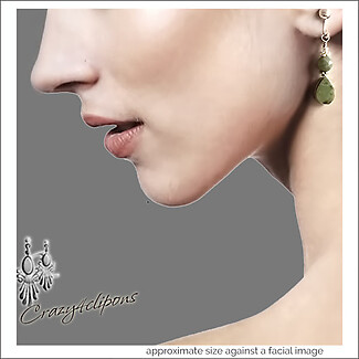 Serpentine & Jasper Earrings | Pierced or Clip-ons