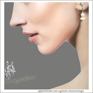 Affordable Everyday Pearls & Crystal Earrings - Choose Pierced or Clipons