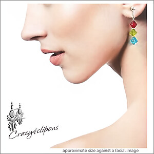 De Colores Bicone Earrings | Pierced or Clip-ons