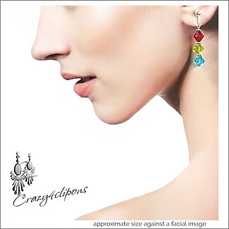 Fun, Affordable De Colores Bicone Earrings - Pierced or Clipon