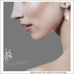 Delicate Pearls & Swarovski Crystal Earrings. Clipon & Pierced