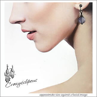 Blue Jeans Crystal Earrings | Your choice: Pierced or Clips