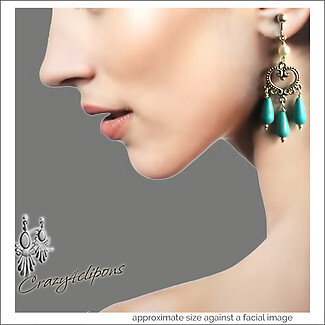 Exotic Summer Chandelier Earrings | Pierced or Clip-ons