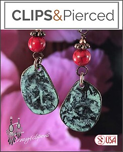 Elevate Your Vintage Style with Verdigris and Copper Earrings